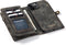 Caseme - vintage 2 in 1 portemonnee hoes - Geschikt voor iPhone 12 Pro Max - Zwart