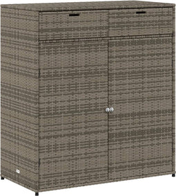 vidaXL - Tuinkast - 105x55x113 cm - PE-rattan - grijs