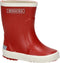 Bergstein Rainboot - Regenlaarzen Unisex Junior - Handgemaakt natuurrubber - Rood - Maat 23