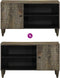 vidaXL - Tv-meubel - 80x31,5x46 - cm - massief - mangohout - lichtgrijs