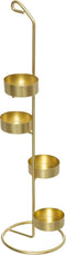 Fééric Lights and Christmas Kerstdecoratie spiraal kandelaar - 4 kaarsen - Ø20xH35cm - Goud