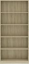 vidaXL - Boekenkast - met - 5 - schappen - 80x24x175 - cm - bewerkt - hout - sonoma - eik