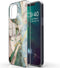 iMoshion Hoesje Geschikt voor iPhone 12 Pro / 12 Hoesje Siliconen - iMoshion Design hoesje - Wit / Zwart / Shattered Beige Marble