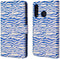 iMoshion Hoesje Geschikt voor Huawei P30 Lite Hoesje Met Pasjeshouder - iMoshion Design Bookcase smartphone - Meerkleurig / White Blue Stripes