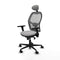 Jorquera Piqueras y Crespo 3D036N1 - Bureaustoel met hoofdsteun - Verstelbare hoogte L68 cm - Lichtgrijs
