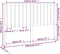 vidaXL - Hoofdbord - 140,5x4x100 - cm - massief - grenenhout