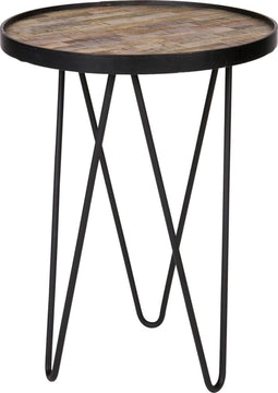 WOOOD Lev Bijzettafel - Hout/Metaal - Naturel - 52x39x39