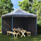 vidaXL - Tentwanden - met - ritssluiting - PE - antraciet - 2 - st