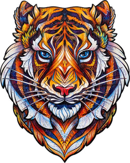 UNIDRAGON Houten Puzzel Voor Volwassenen Dier - Mooie Tijger - 104 stukjes - Small 19x24 cm