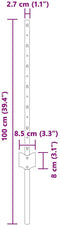 vidaXL - Hekpalen - 5 - stuks - U-Channel - Groen - 60 - cm - Staal