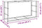 vidaXL - Haardhoutrek - 110x30x61 - cm - staal - zwart