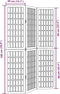 vidaXL - Kamerscherm - met - 3 - panelen - massief - paulowniahout - zwart