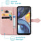 imoshion Hoesje Geschikt voor Motorola Moto G22 Hoesje Met Pasjeshouder - imoshion Mandala Bookcase - Rosé Goud