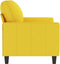 vidaXL - Tweezitsbank - 120 - cm - stof - lichtgeel