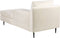 GUERET - Chaise longue - Beige - Symmetrisch - Fluweel