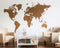 MiMi Innovations® Giant Houten Wereldkaart - Muurdecoratie - 280x170 cm - Bruin