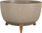 Mica Decorations Doppio - Bloempot op poten - H21 x Ø40 cm - Lichtgewicht - Taupe