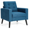 Coast fauteuil - Accentstoel met zijzakken - Ergonomisch ontwerp - Blauw 75 x 81 x 86 cm