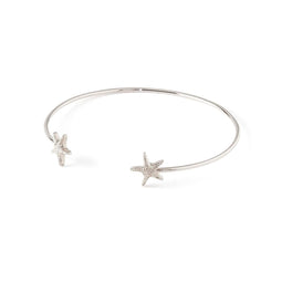 Orelia - Bangle armband - Zeesterren 1 cm - Zilverkleurig