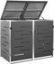 vidaXL - Containerberging - dubbel - 138x77,5x112,5 - cm - roestvrij - staal