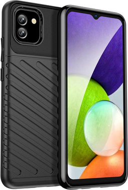 iMoshion Hoesje Geschikt voor Samsung Galaxy A03 Hoesje Siliconen - iMoshion Thunder Backcover - Zwart