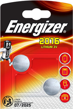 Energizer CR2016 - Lithium batterij - 100mAh - Zilver