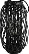 Windlicht rotan - windlicht zwart 50 cm - set van 2