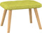 vidaXL Relaxstoel met voetenbank stof groen