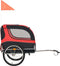 vidaXL - Hondenfietstrailer - rood - en - zwart