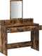 vidaXL - Kaptafel - met - Lades - Gerookt - Eiken - 100x41x140 - cm
