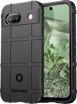 imoshion Hoesje Geschikt voor Google Pixel 8a Hoesje Siliconen - imoshion Rugged Shield Backcover - Zwart