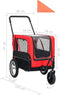 vidaXL - Huisdierenfietskar - en - joggingbuggy - 2-in-1 - rood - en - zwart