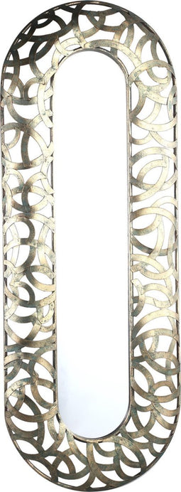 PTMD Dasia Black metalen antieke open spiegel ovaal