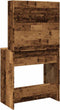 vidaXL - Kaptafel - met - LED-verlichting - 74,5x40x141 - cm - oud - houtkleurig