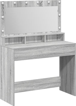 vidaXL - Grijze - Sonoma - Kaptafel - met - LED-verlichting - - - 100x41x135 - cm