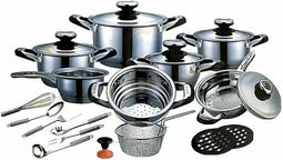 AMC Premium 25-delige pannenset - RVS - 7-laagse capsulebodem - Limited Edition Germany Design