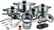 AMC Premium 25-delige pannenset - RVS - 7-laagse capsulebodem - Limited Edition Germany Design