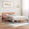 vidaXL - Bedframe - zonder - matras - massief - grenenhout - wasbruin - 150x200 - cm