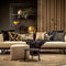 Dutch Decor Sierkussen Heather - Velvet - Zwart/Goud - 40x60 cm (BxD) - Polyester - Kleur Raven