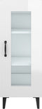 vidaXL - Dressoir - 34,5x34x90 - cm - bewerkt - hout - hoogglans - wit