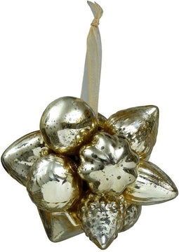 PTMD Liv Kersthanger Ornament - 8 x 8 x 8 cm - Glas - Goud