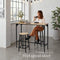 tectake® Barkruk Corby - Set van 2 - Industrieel design - MDF-hout - Lichtbruin (2 stuks)