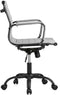 Feel Furniture - Luxe Bureaustoel - Lage Rugleuning - Lichtgrijs met Mat Zwart Frame