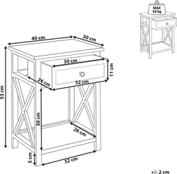 PRIMERA - Nachtkastje - Wit - MDF