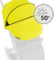 Hauck Swift X - Zonnescherm - XL 3-zone design UPF 50+ - Neon Geel