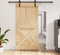 vidaXL - Schuifdeur - met - beslag - 100x210 - cm - massief - grenenhout