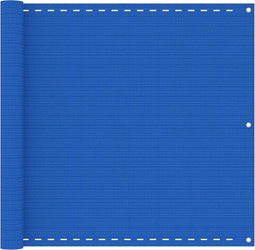 vidaXL - Balkonscherm - 90x600 - cm - HDPE - blauw