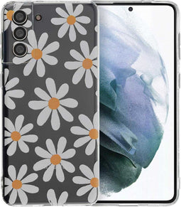imoshion Hoesje Geschikt voor Samsung Galaxy S21 Plus Hoesje Siliconen - imoshion Design hoesje - Meerkleurig / Daisy Flower
