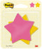 Post-it Notes, 2x 75 vel, ft 70,5 x 70,5 mm, ster, ultrageel en power roze
