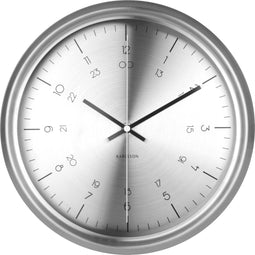 Karlsson Wandklok Nautical - Kleur - Zilver